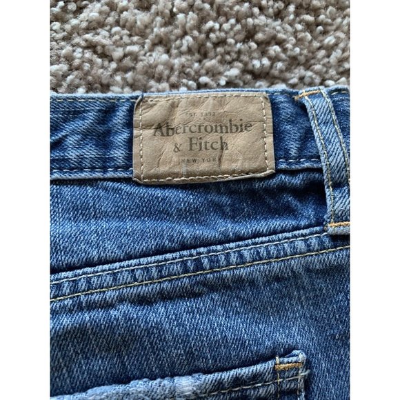 Abercrombie & Fitch Jeans 31 x 34 (6L) Emma Straight Leg Distressed 100% Cotton - Picture 8 of 12